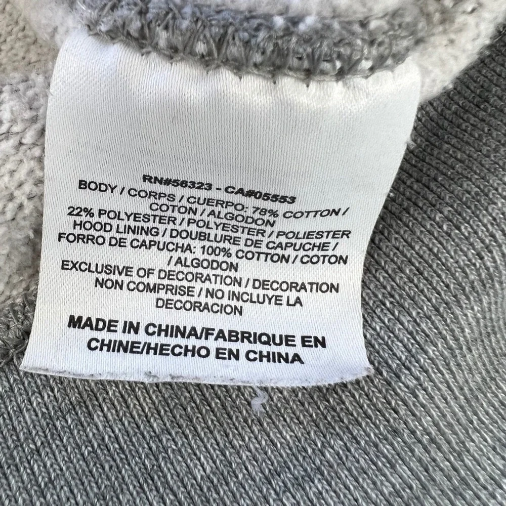 JORDAN‎ Hoodie Mens Medium Gray Full Zip Sweatshirt Pullover Jacket Pre-Loved